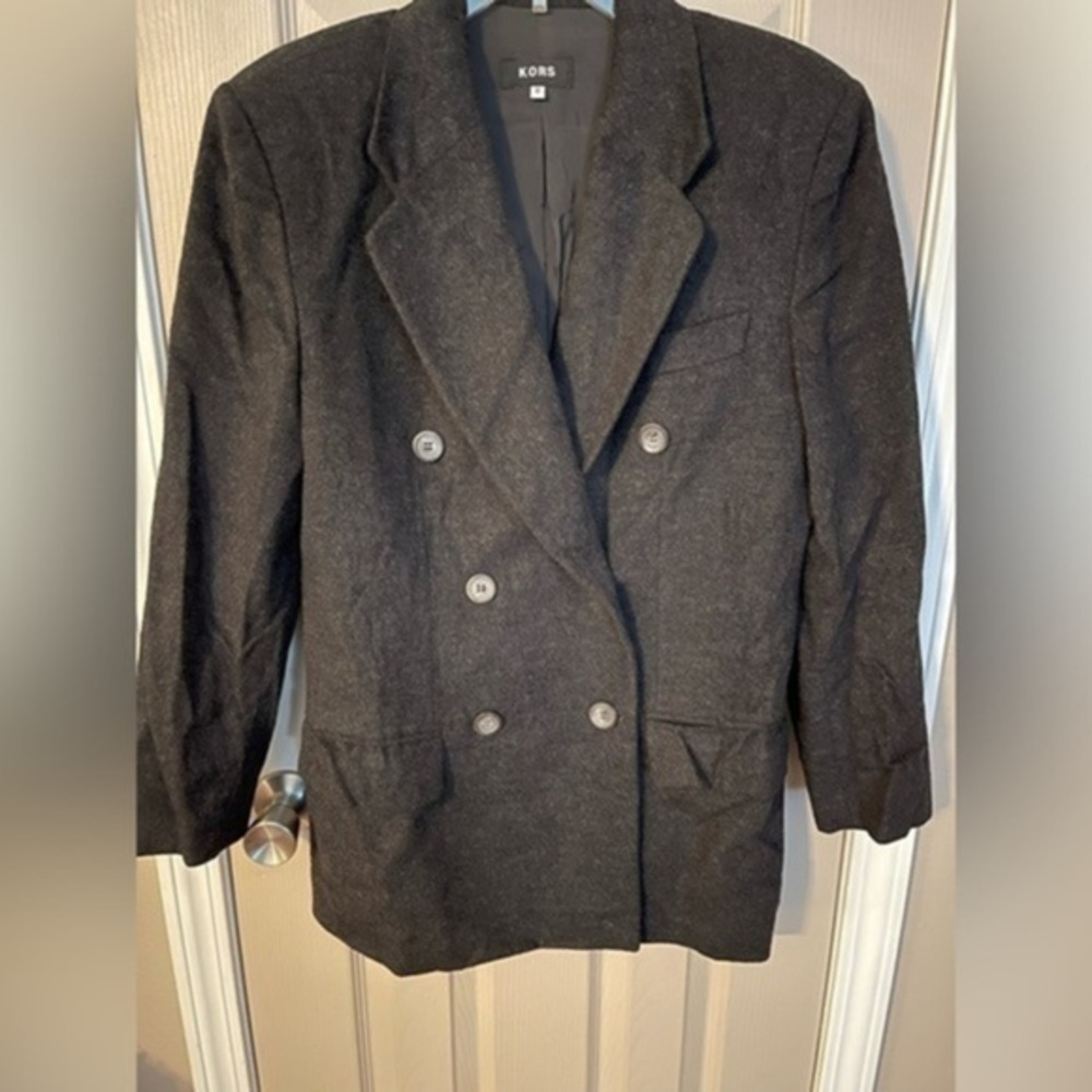 Kors vintage wool double breasted hip length pea coat. Size 8